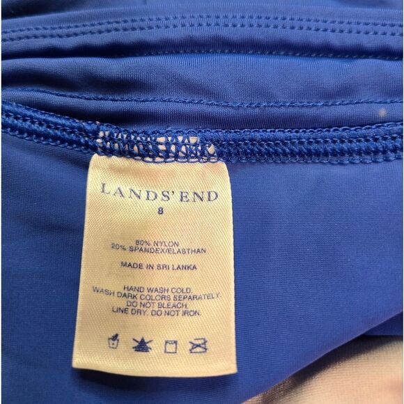 Lands' End Blue Athletic Shorts Smooth Performance Fabric - Picture 6 of 6